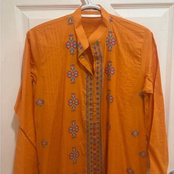 Orange Embroidered Tunic - Picture 2 of 3